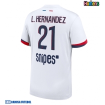 Camisa de Futebol Paris Saint-Germain Lucas Hernandez #21 Equipamento Secundário 2025-26 Manga Curta